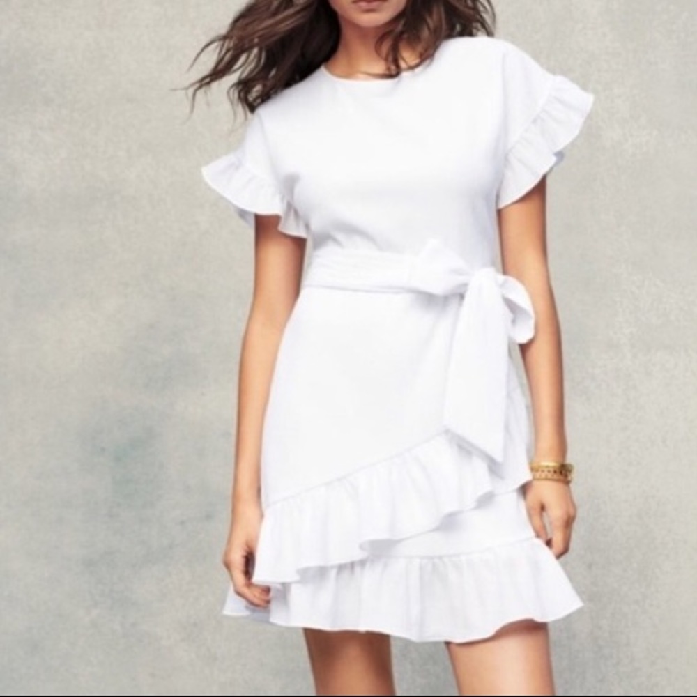 NWT Michael Kors White Ruffle Dress